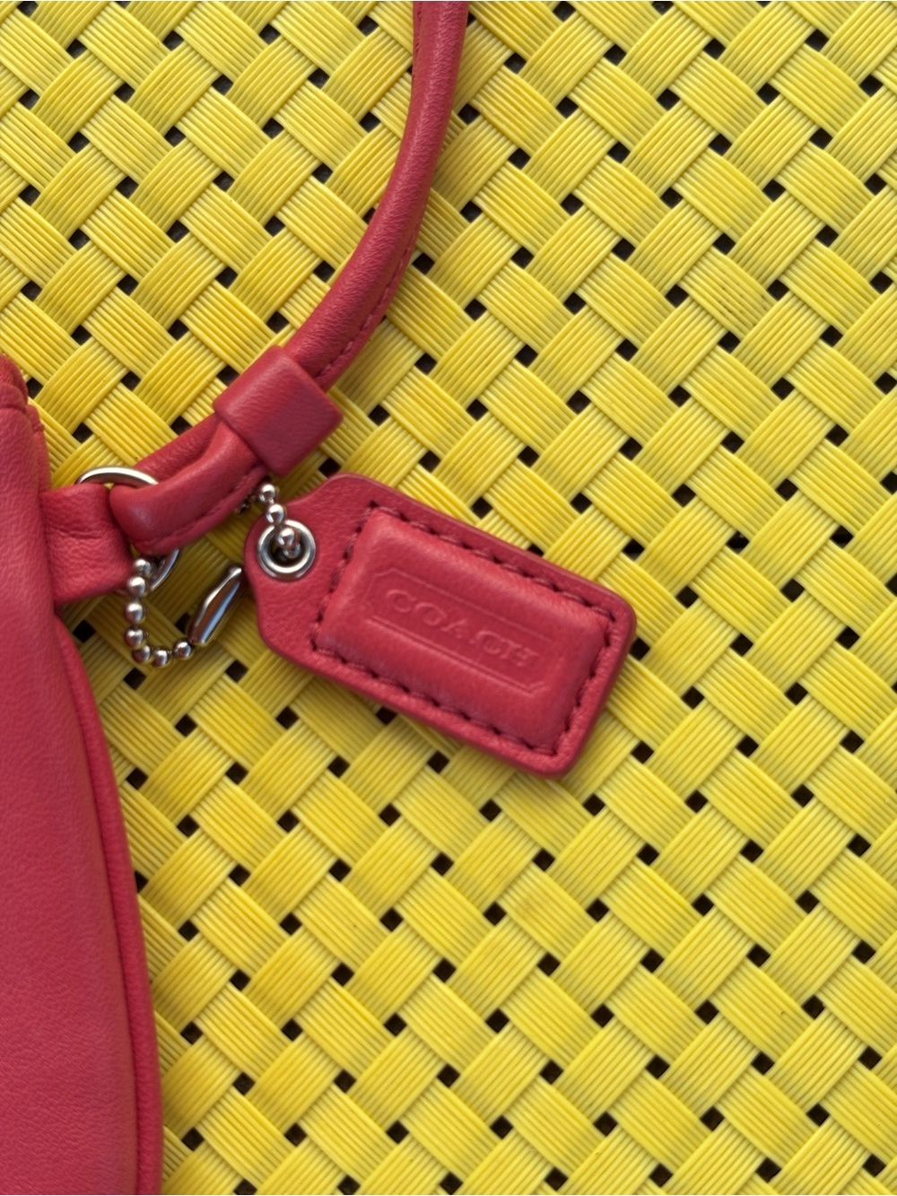 Coach Smooth Pink/Coral Leather Wristlet - Picture 3 of 8